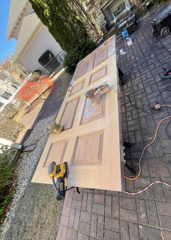 Door Refinishing Sanding scaled 1